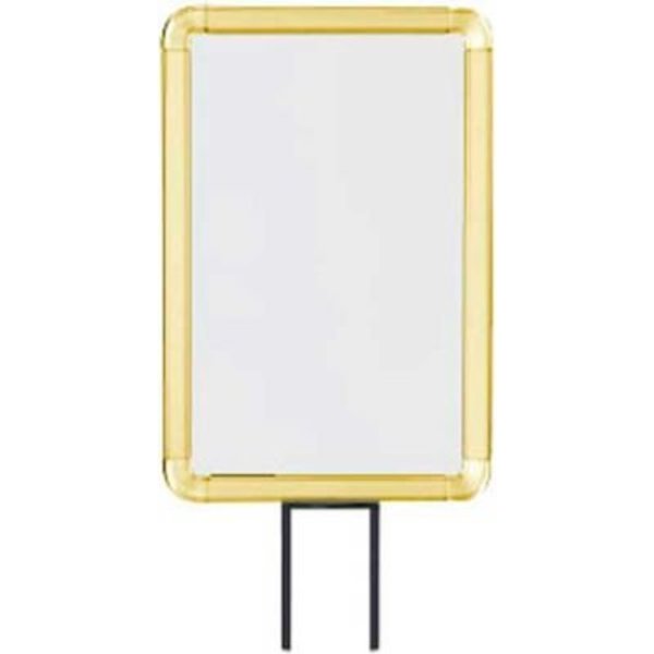 Lavi Industries , Vertical Fixed Sign Frame, , 7" x 11", For 7' Posts, Gold 50-1130F7V/GD